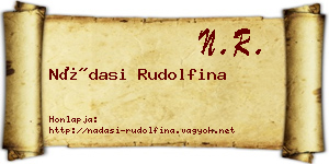 Nádasi Rudolfina névjegykártya